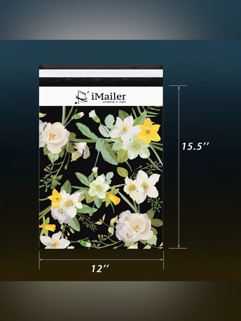 20 12” x 15.5” Floral Poly Mailers - Picture 4 of 4